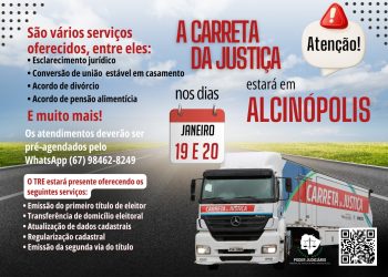 Carreta da Justiça chega a Alcinópolis para atender população com serviços jurídicos gratuitos
